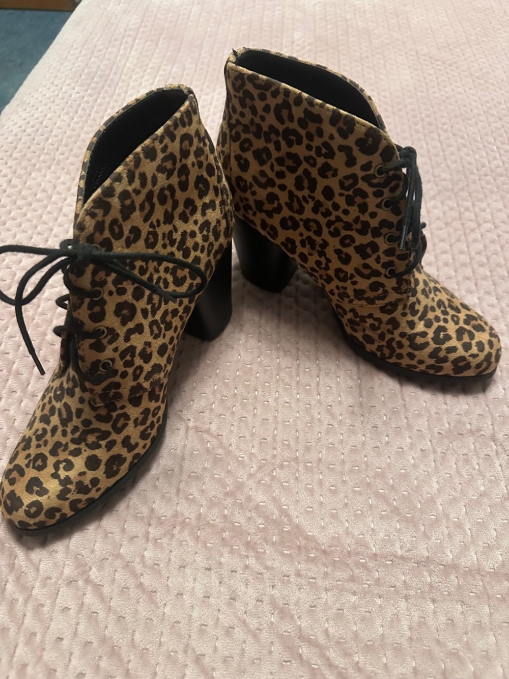 Leopard print boots